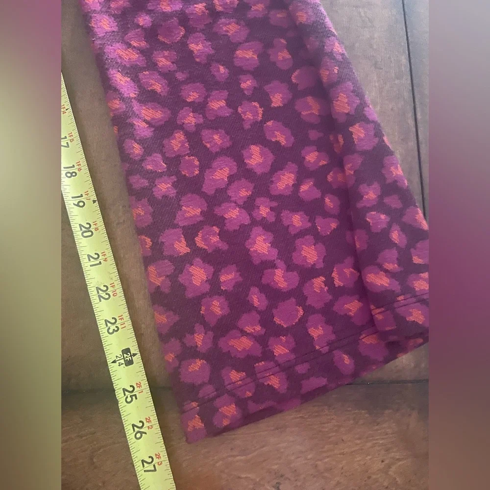 Anthropologie Knit Flare Pants Red Pink Purple Size Small S - Picture 7 of 10